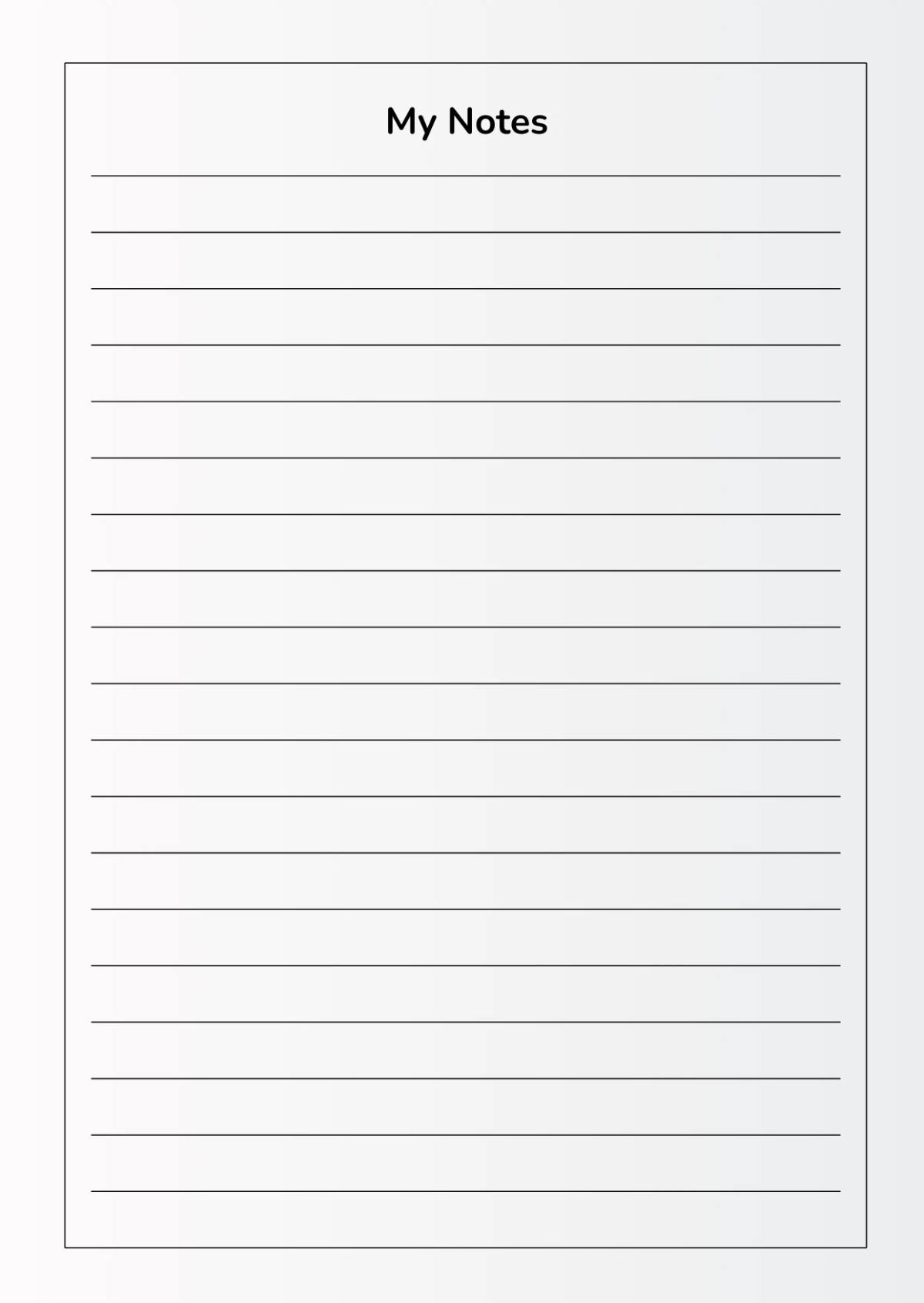 Free Student Notebook Journals Template to Edit Online