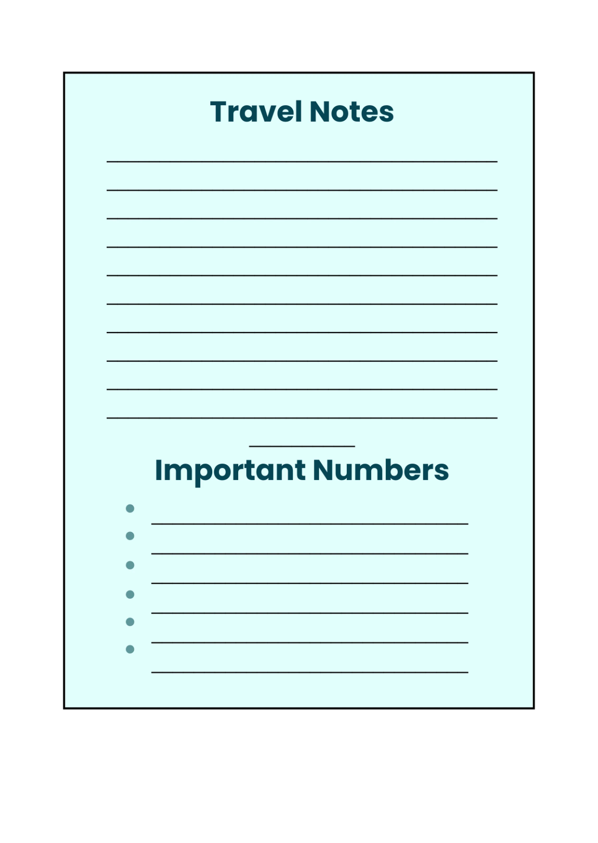 Free Travelers Notebook Journals Template to Edit Online