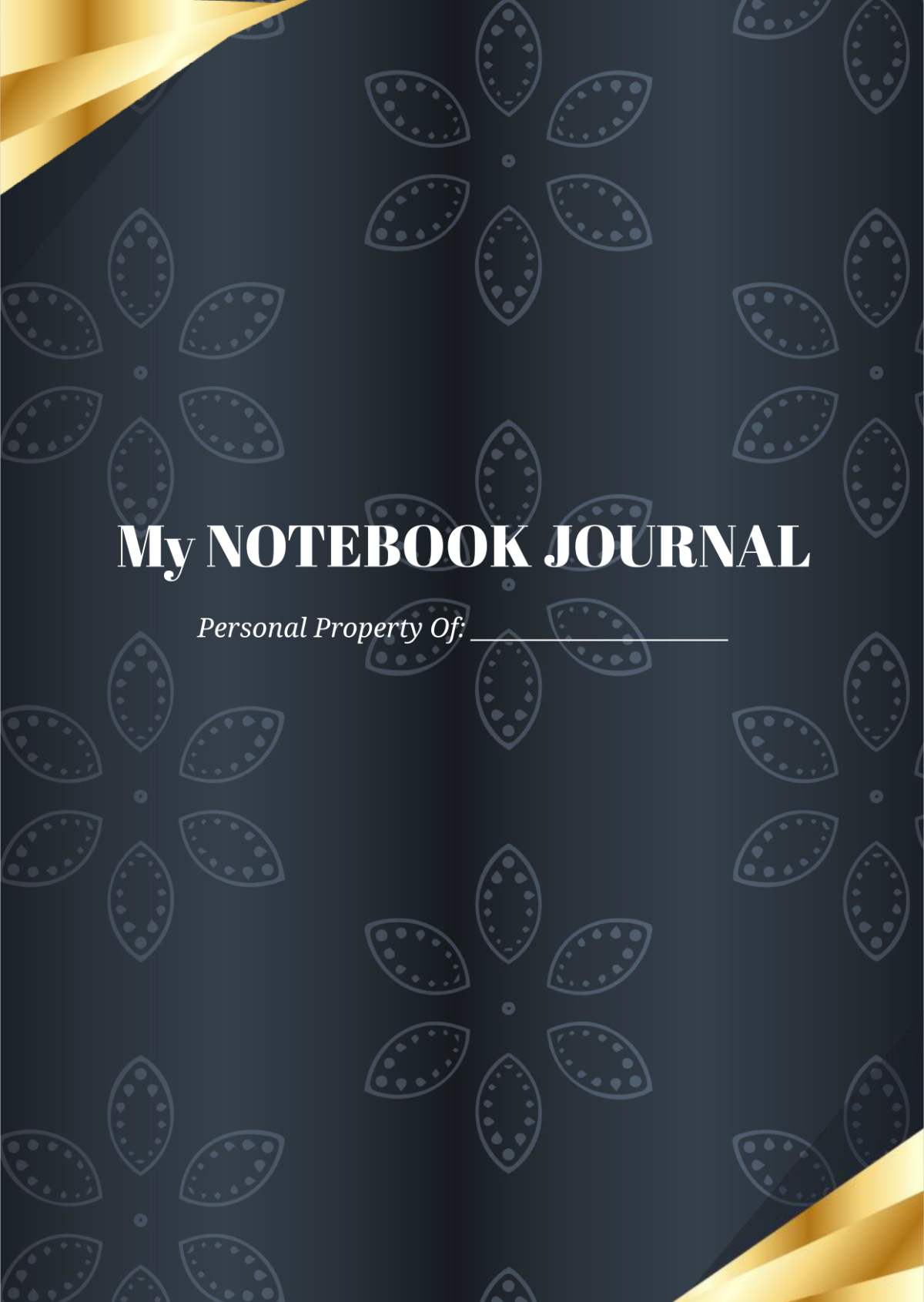Free Luxury Notebook Journals Template
