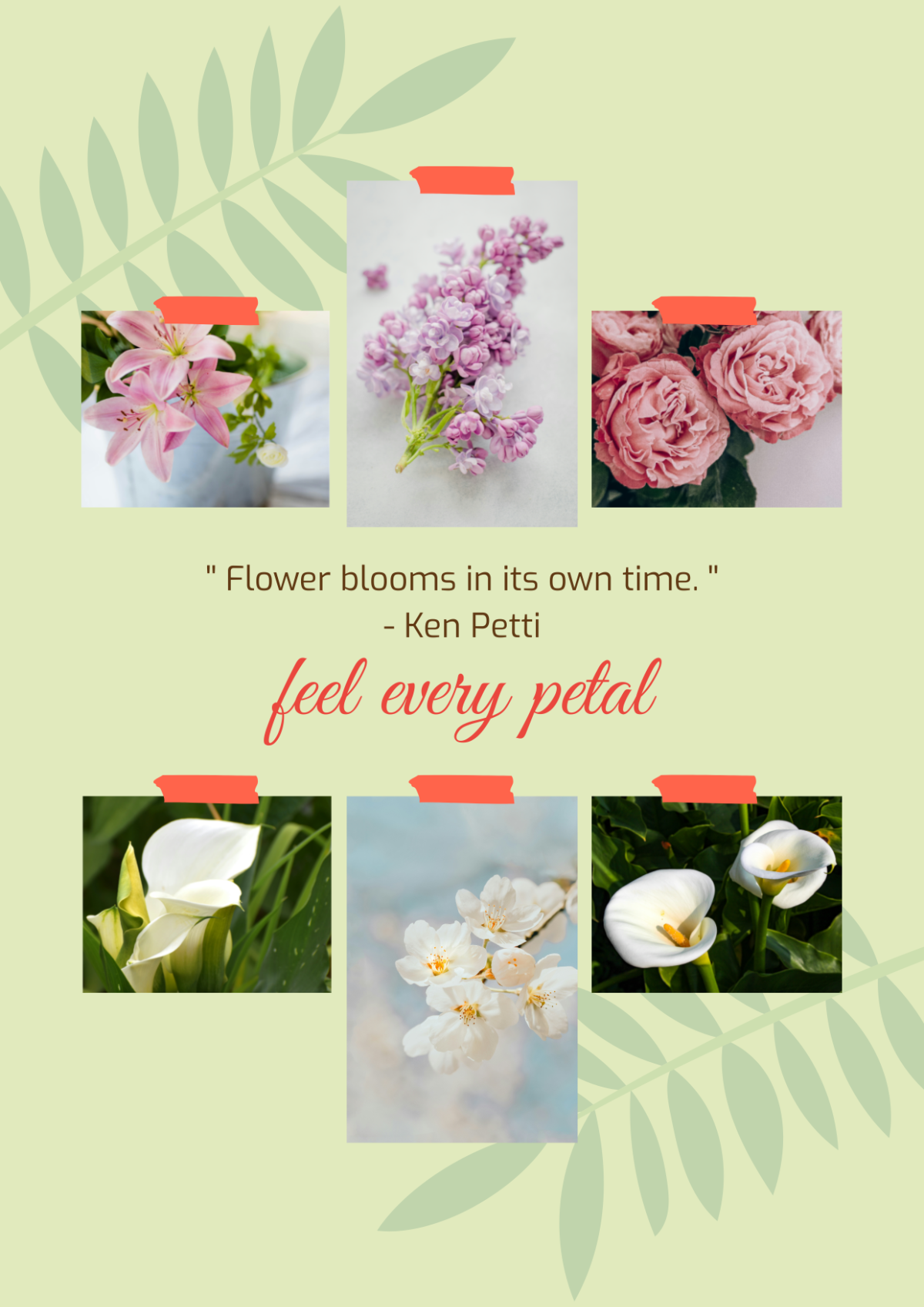 Free Fresh Floral Collage Template