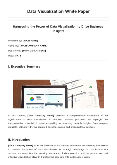 Free Data Visualization White Paper Template to Edit Online