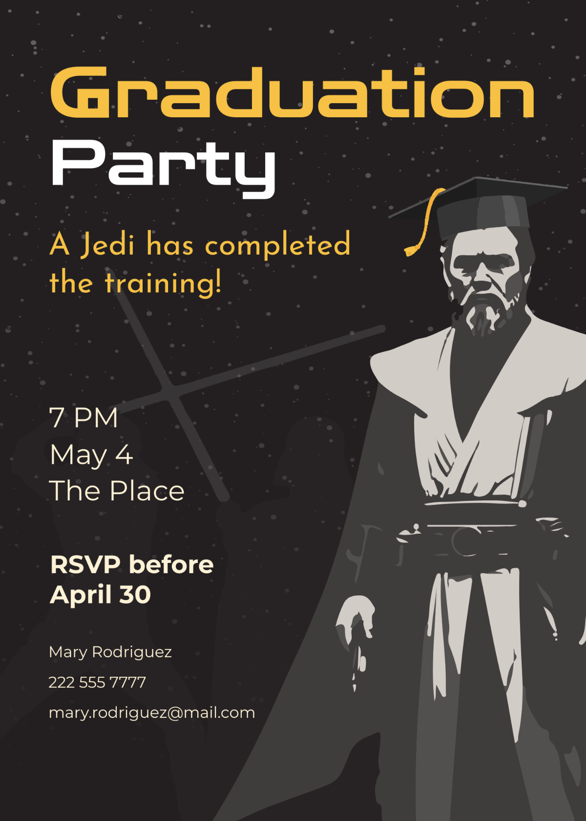 Star Wars Graduation Invitation
