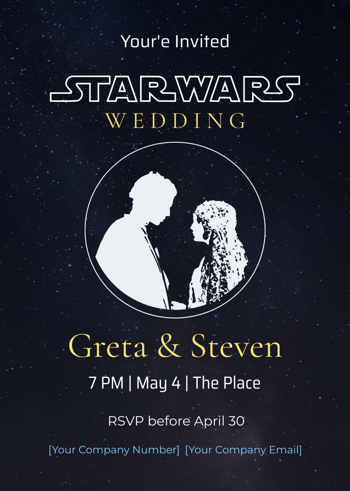 Star Wars Wedding Invitation Template