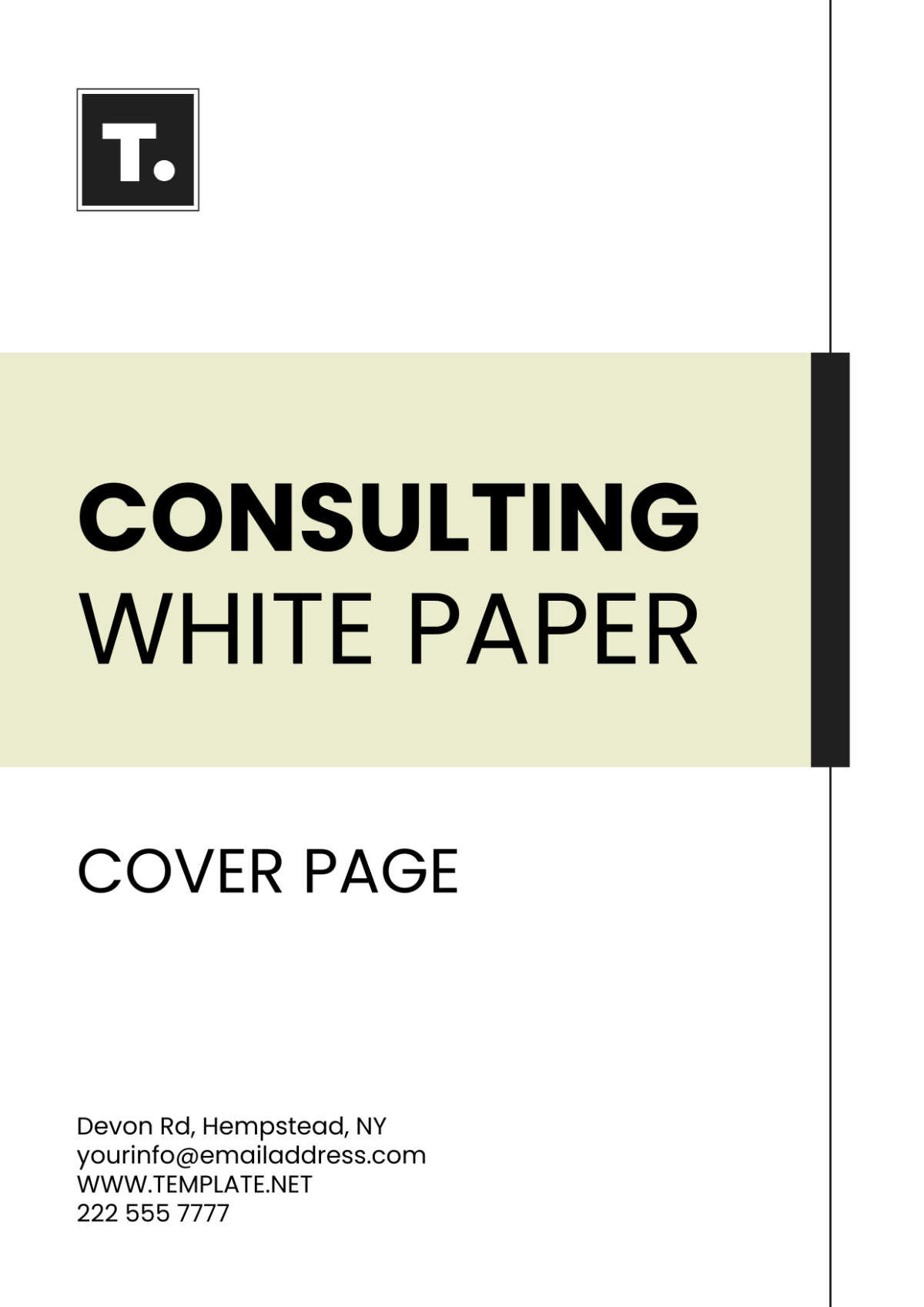 Consulting White Paper Cover Page