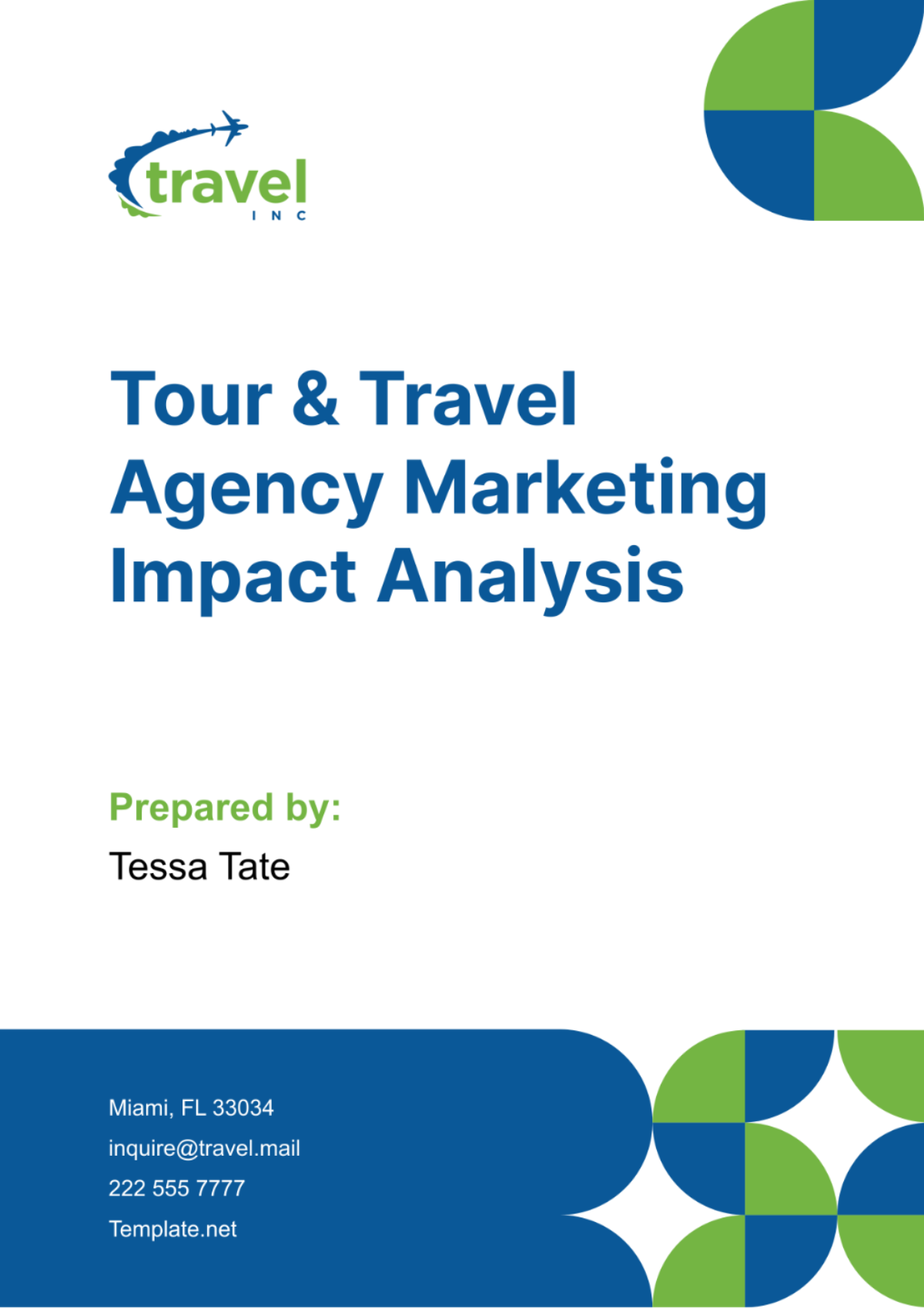 Tour & Travel Agency Marketing Impact Analysis Template