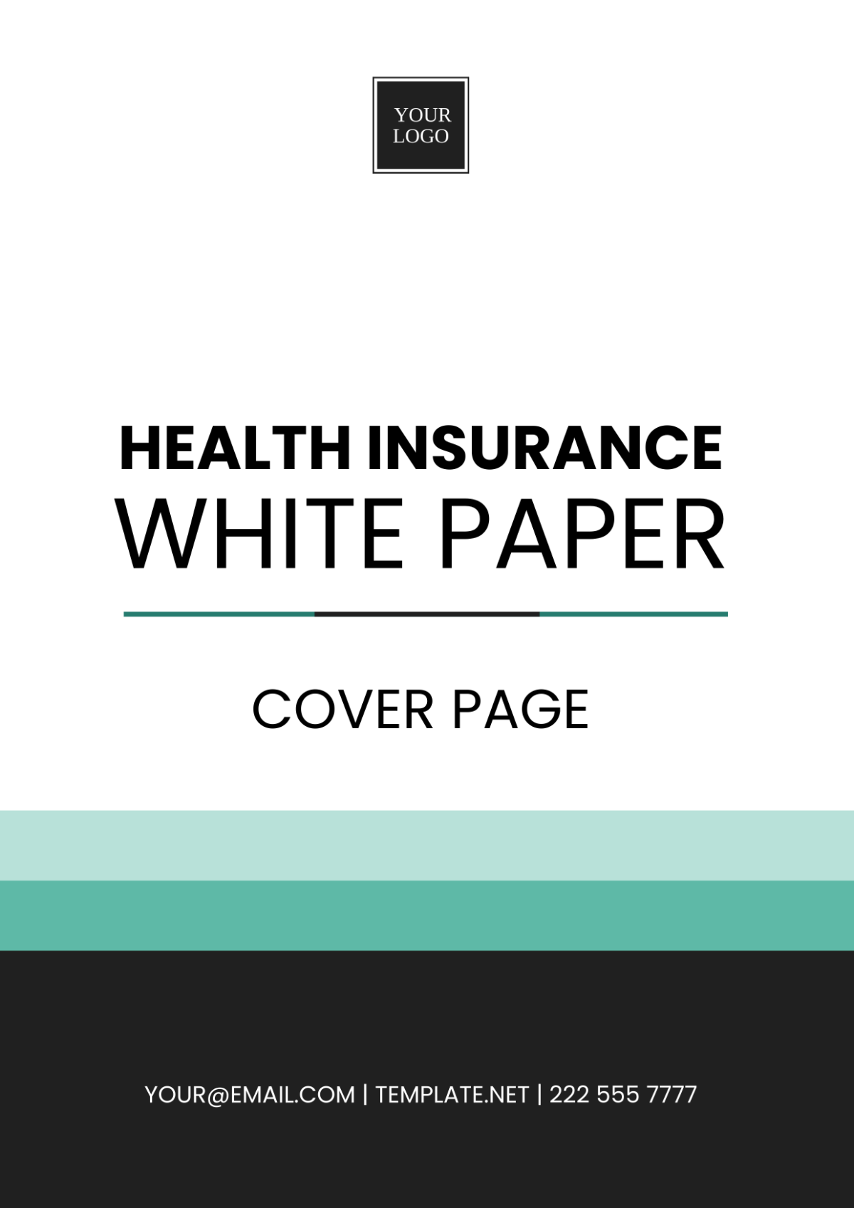 Health Insurance White Paper Cover Page Template