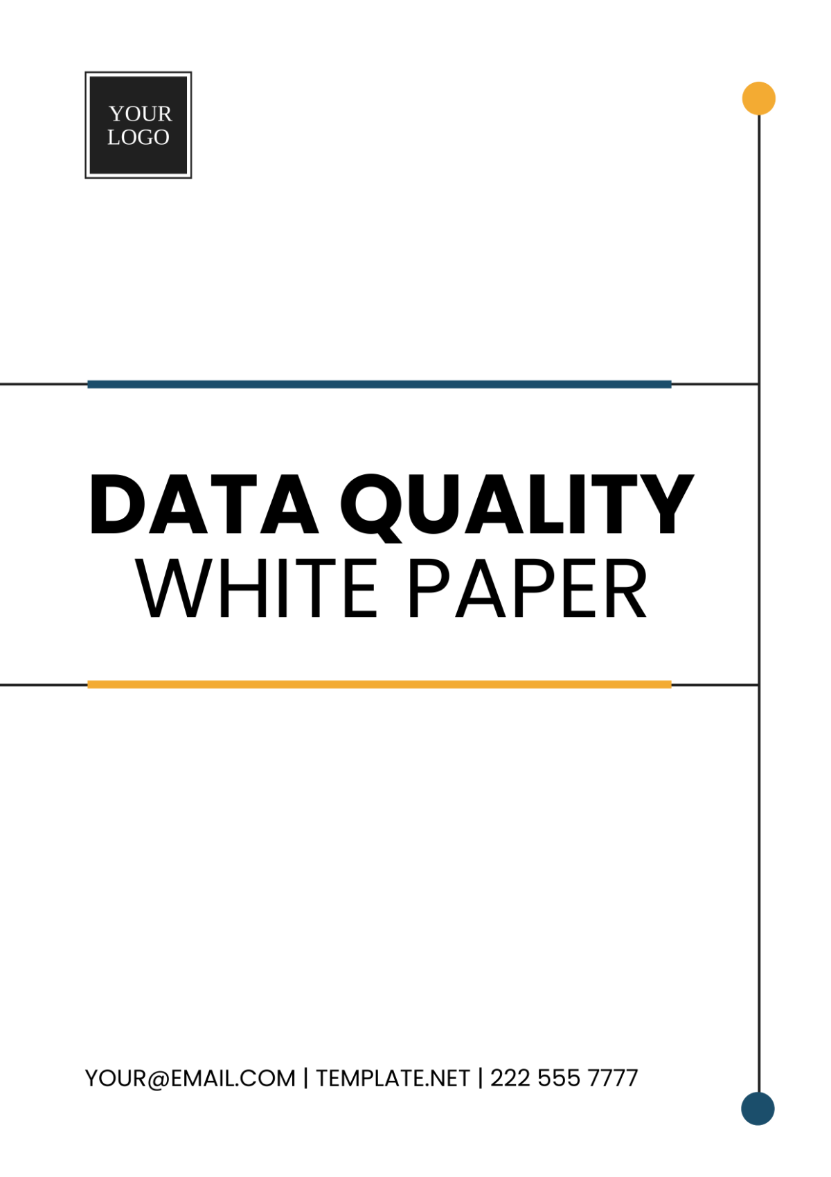 Data Quality White Paper Template