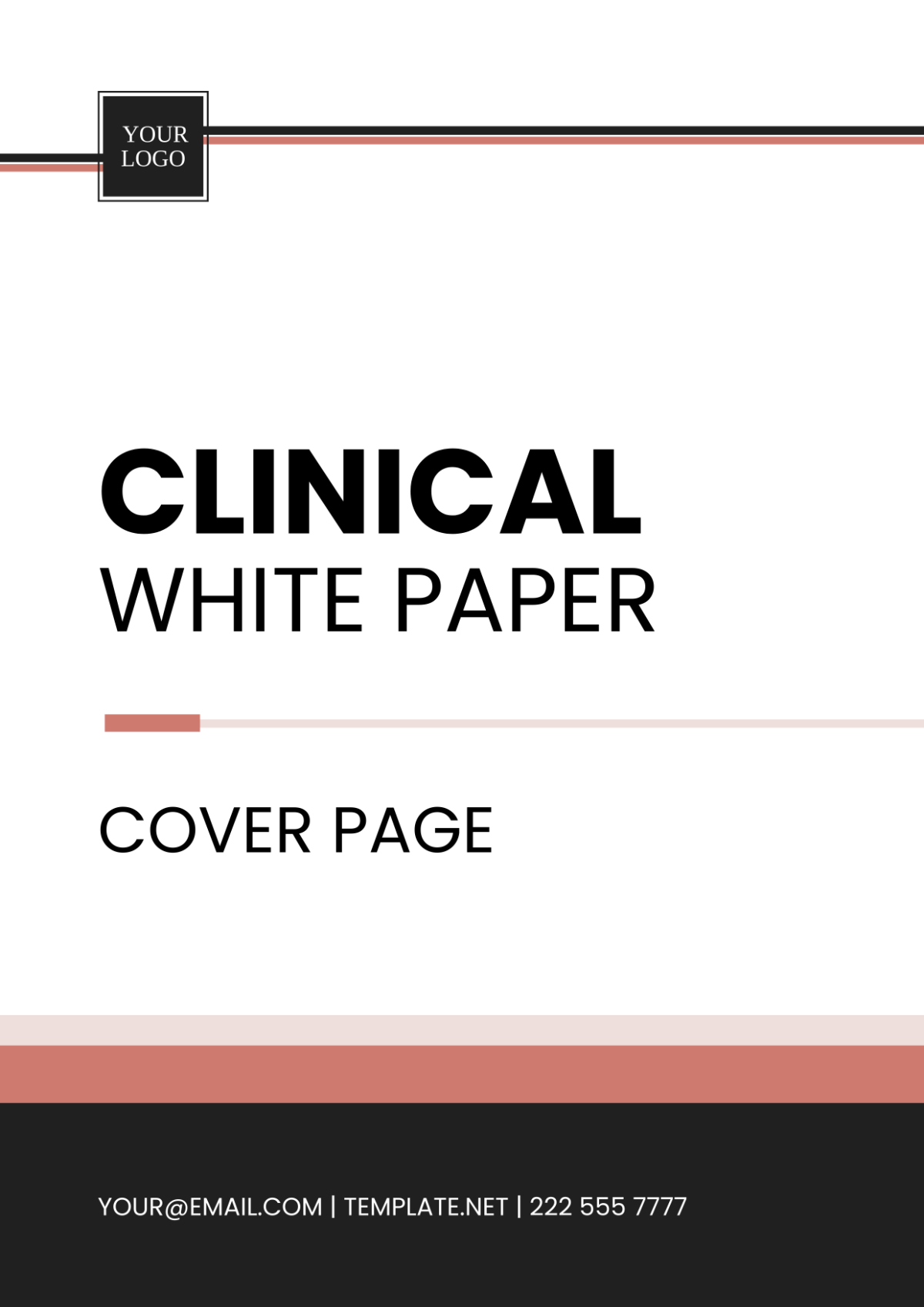 Clinical White Paper Cover Page Template