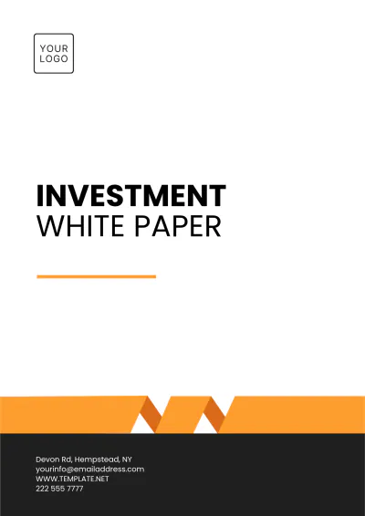 Free Investment White Paper Template to Edit Online