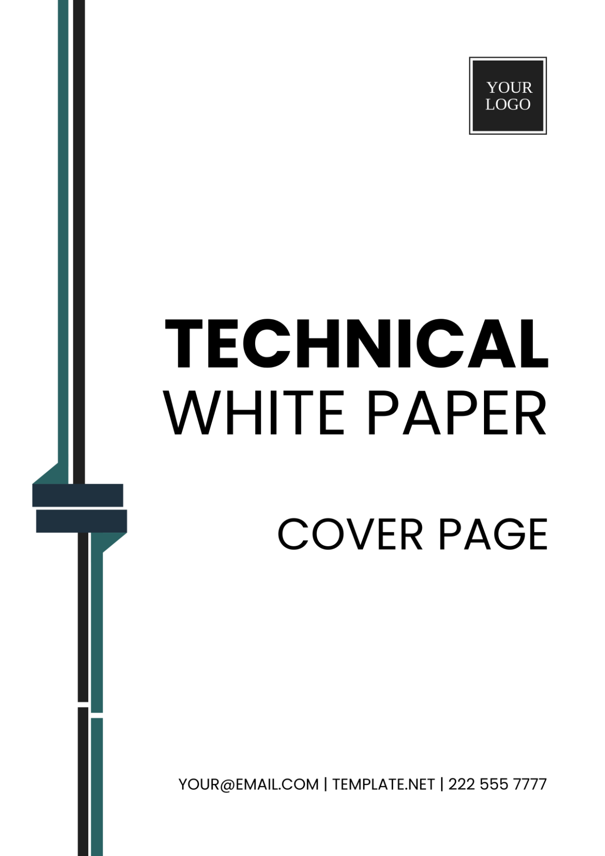 Technical White Paper Cover Page Template