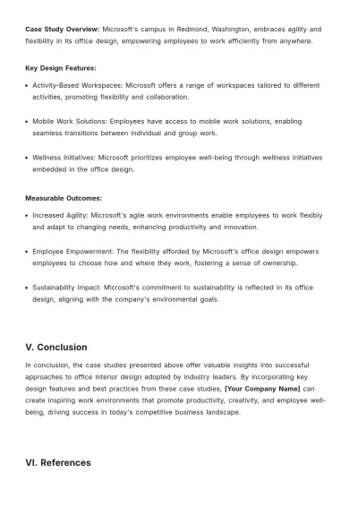 Free Office Interior Design White Paper Template to Edit Online