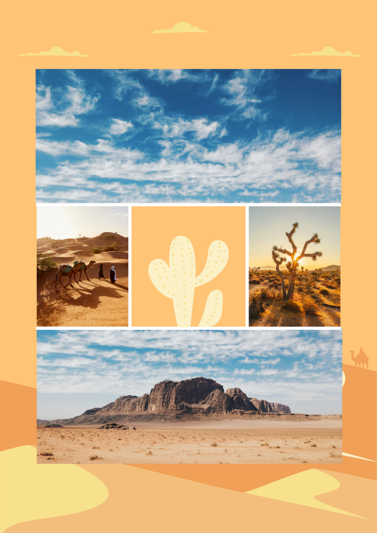 Free Desert Photo Collage Template