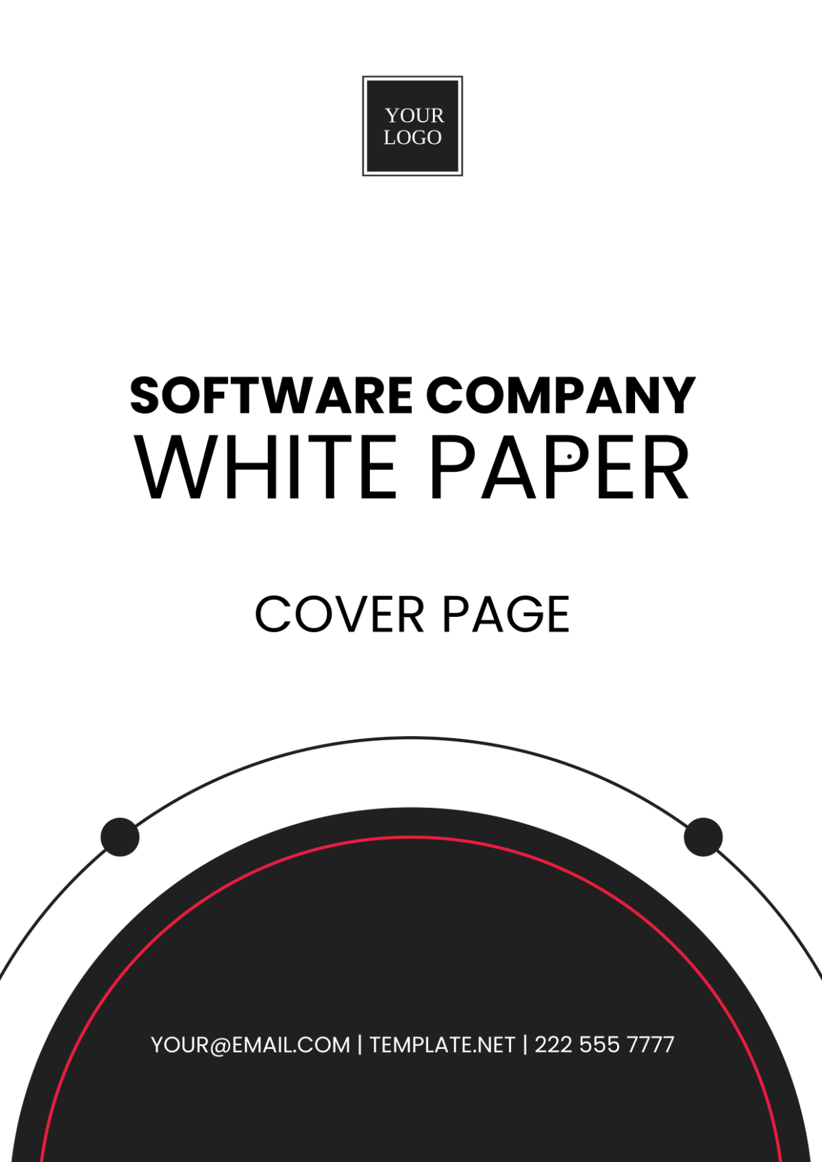 Software Company White Paper Cover Page Template