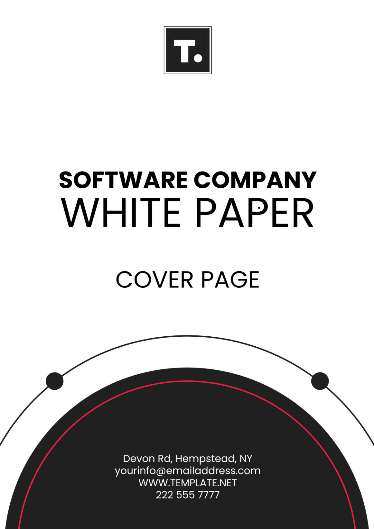 Software Company White Paper Cover Page