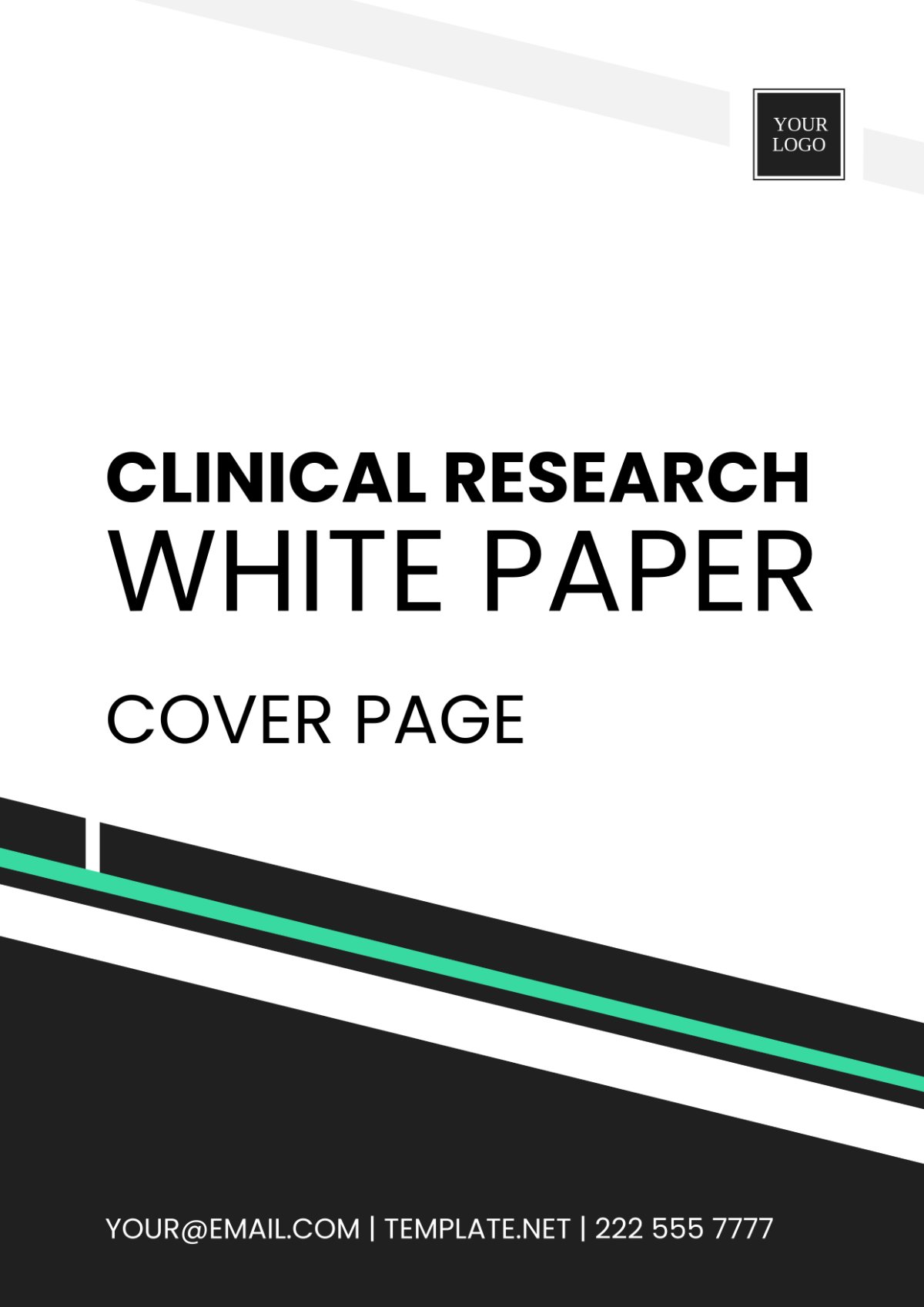 Clinical Research White Paper Cover Page Template