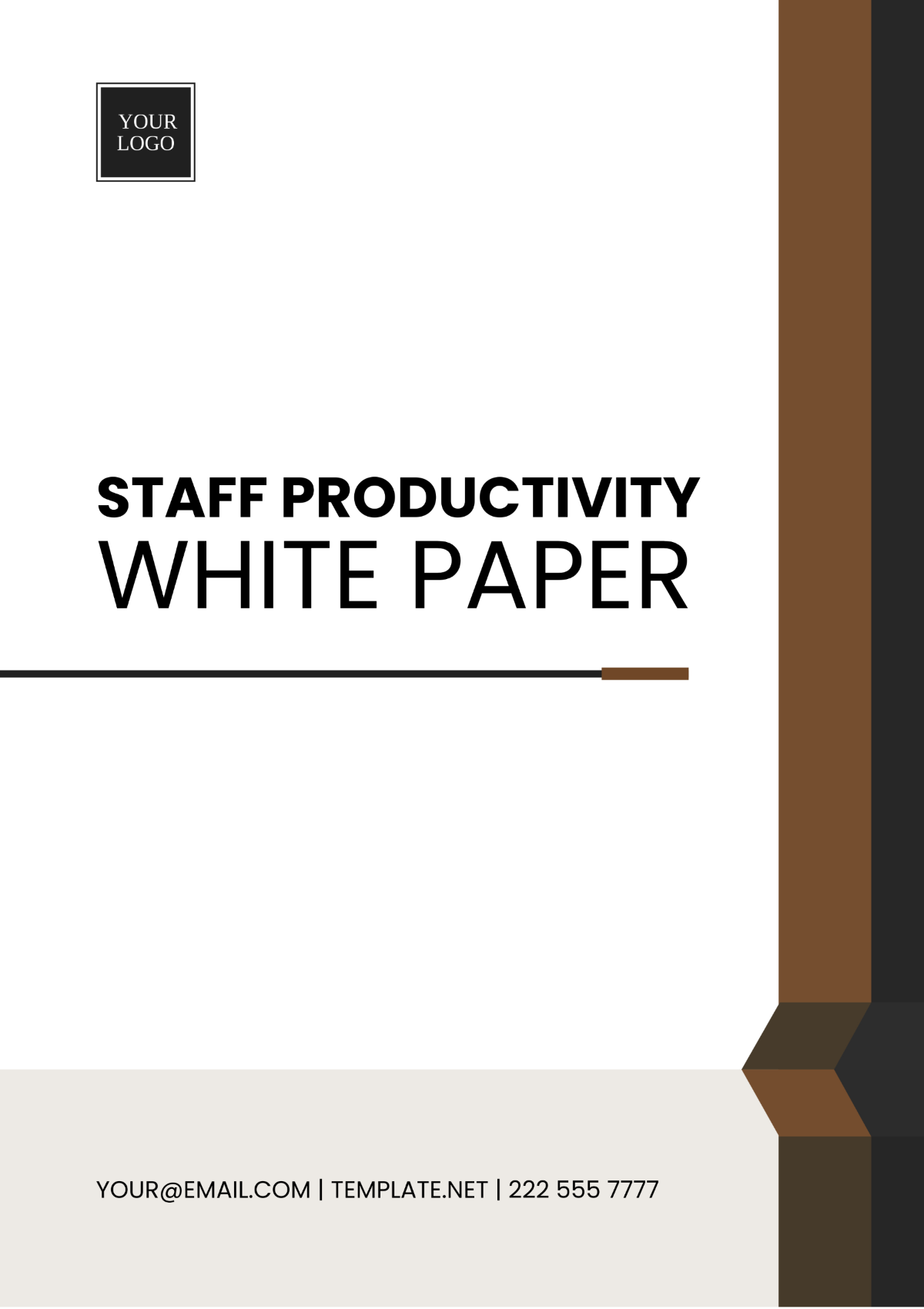 Staff Productivity White Paper Template
