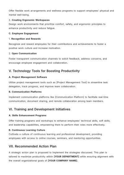 Free Staff Productivity White Paper Template to Edit Online