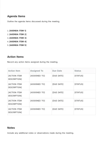 Free Meeting Attendance Roster Template to Edit Online