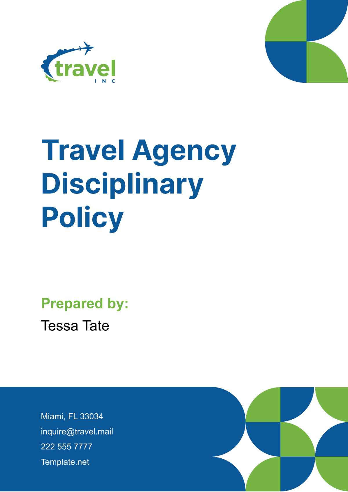 Travel Agency Disciplinary Policy Template - Edit Online & Download