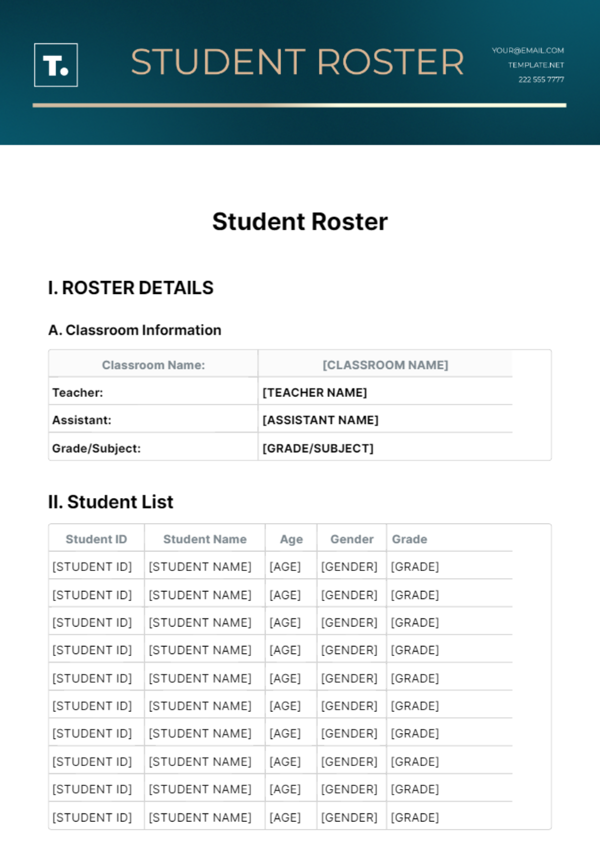 Page 2 FREE Roster Templates Examples Edit Online Download Page 2 FREE Roster Templates Examples Edit Online Download