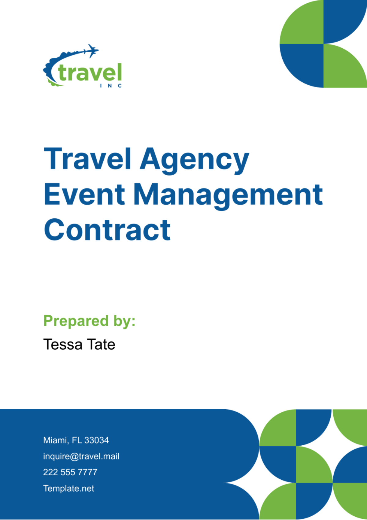 Travel Agency Event Management Contract Template - Edit Online & Download