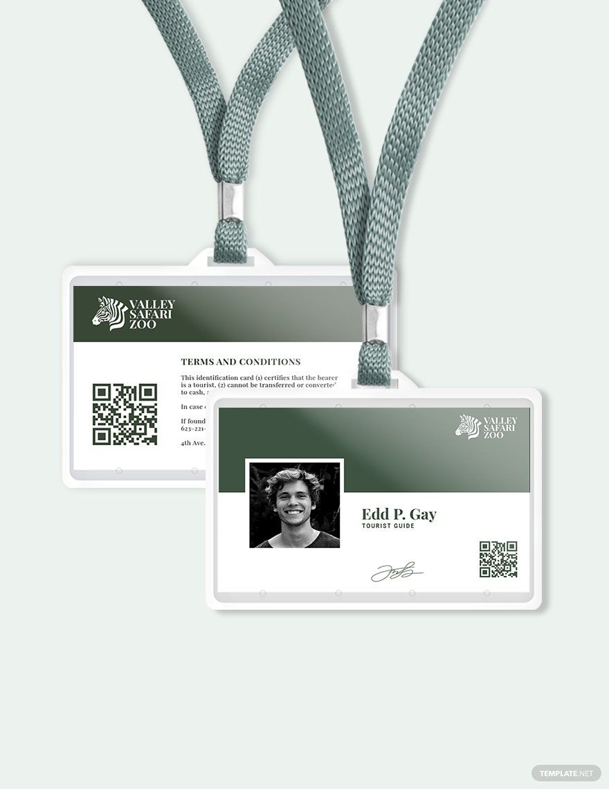 Free Simple Zoo ID Card Template