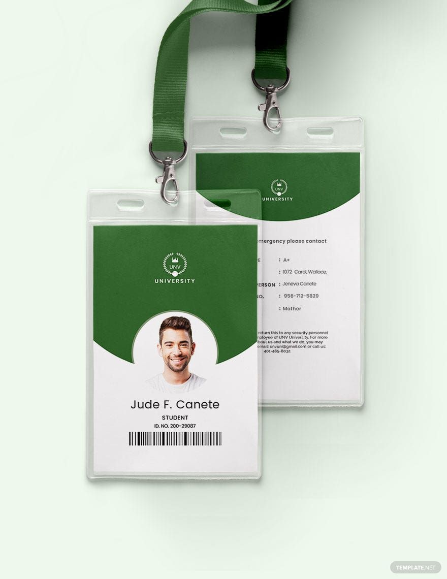 High School Student ID Card Template in Word, Illustrator, PSD, Publisher, Pages, PDF - Download | Template.net