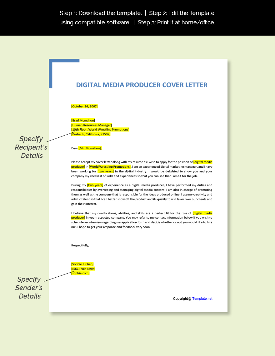 cover letter digital media producer