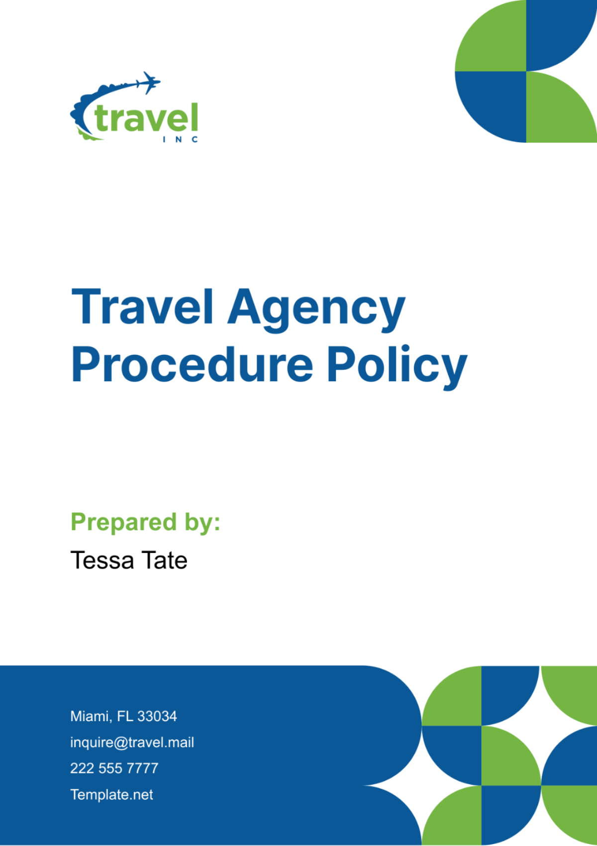 Free Travel Agency Procedure Policy Template