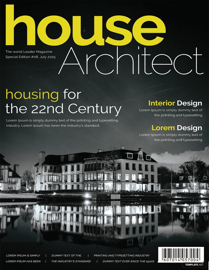 Architecture Magazine Cover Page Template