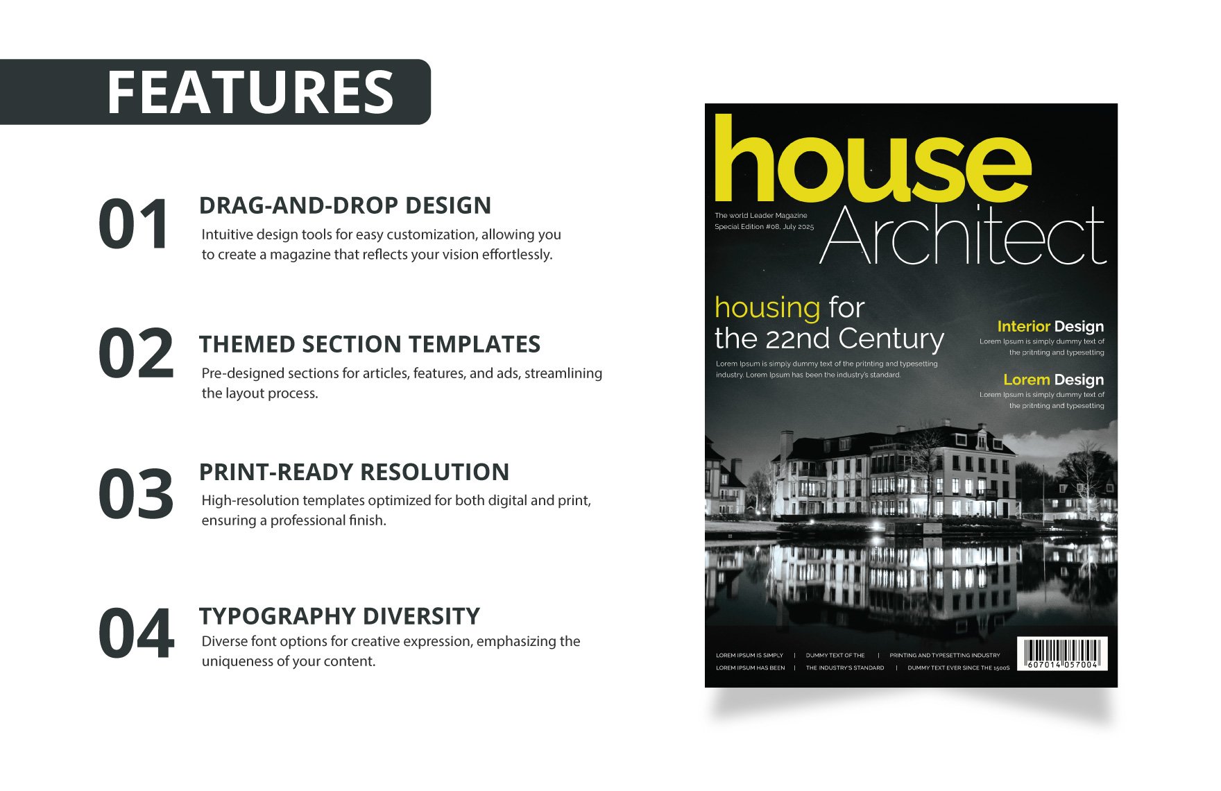 Architecture Magazine Cover Page Template