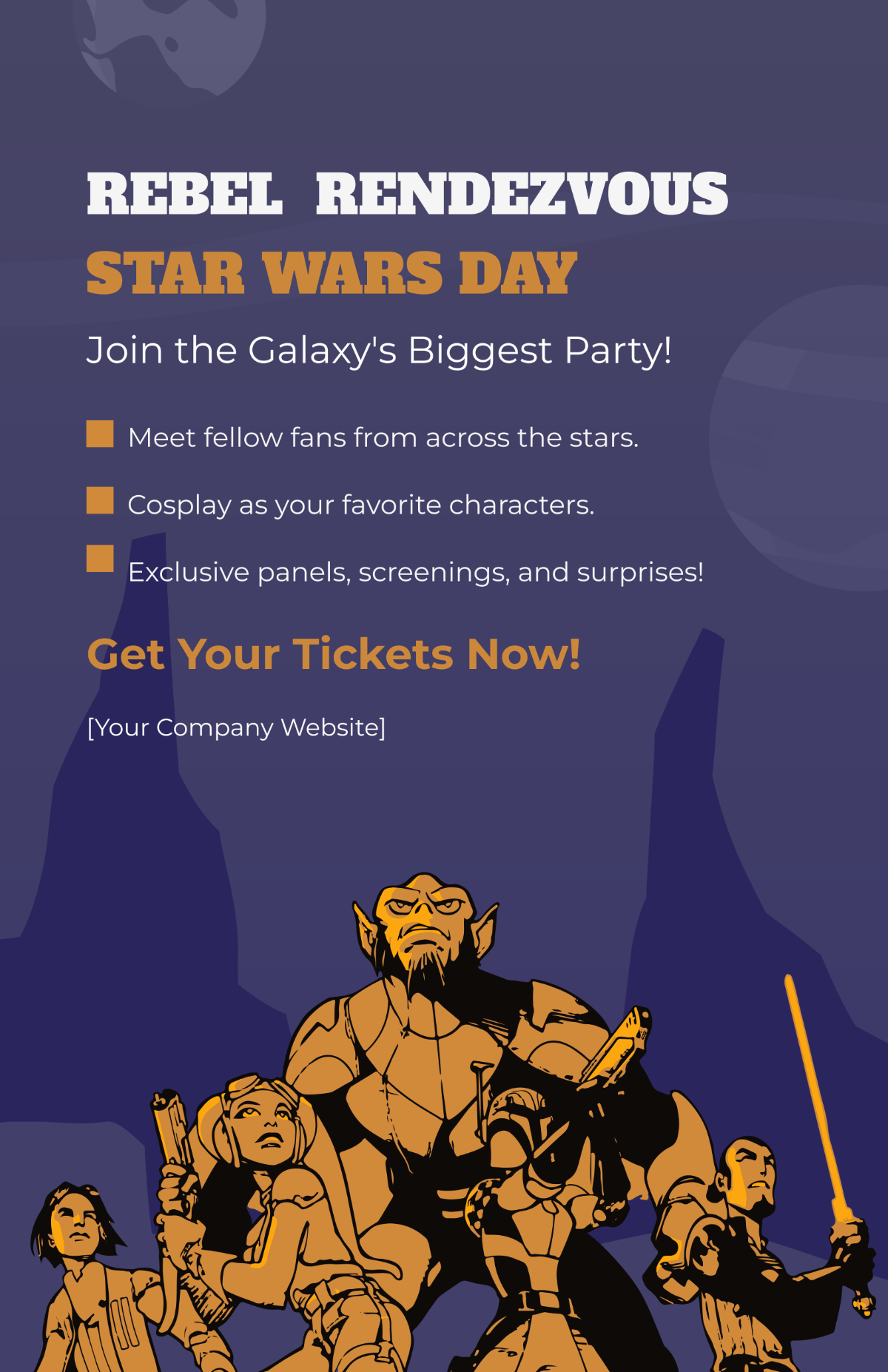 Star Wars Celebration Poster Template Edit Online & Download Example