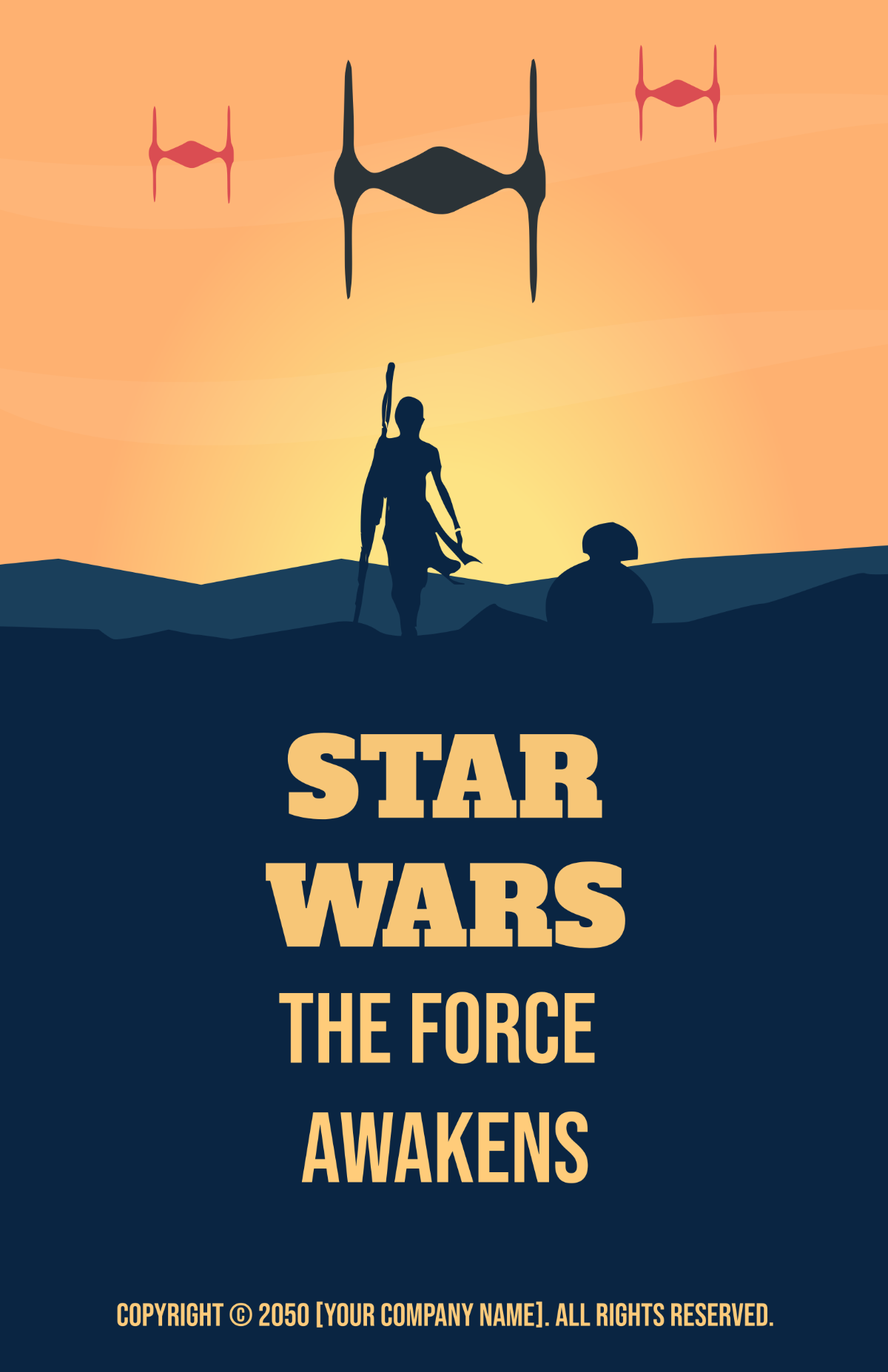 Free Star Wars Force Awakens Poster Template
