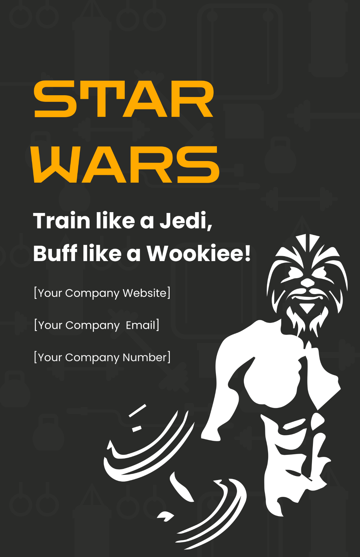 Free Star Wars Gym Poster Template