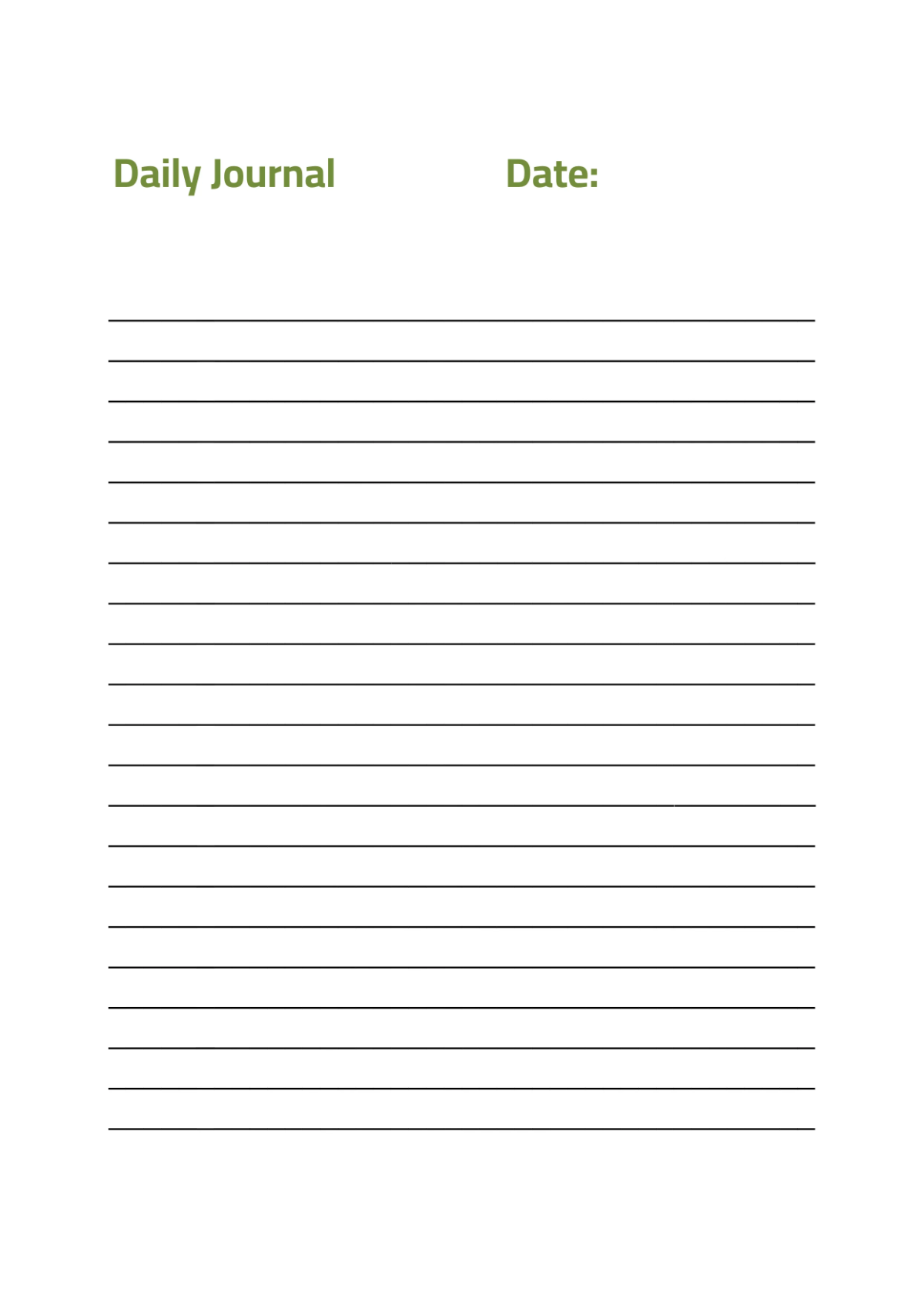 Free Basic Notebook Journals Template to Edit Online