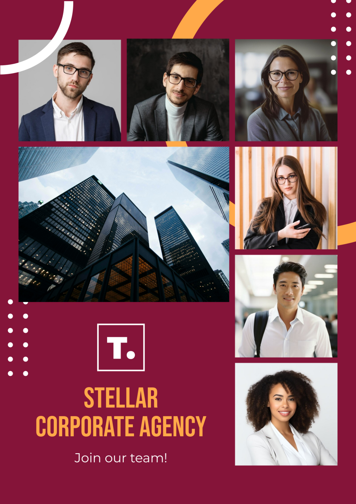 Free Corporate Agency Photo Collage Template