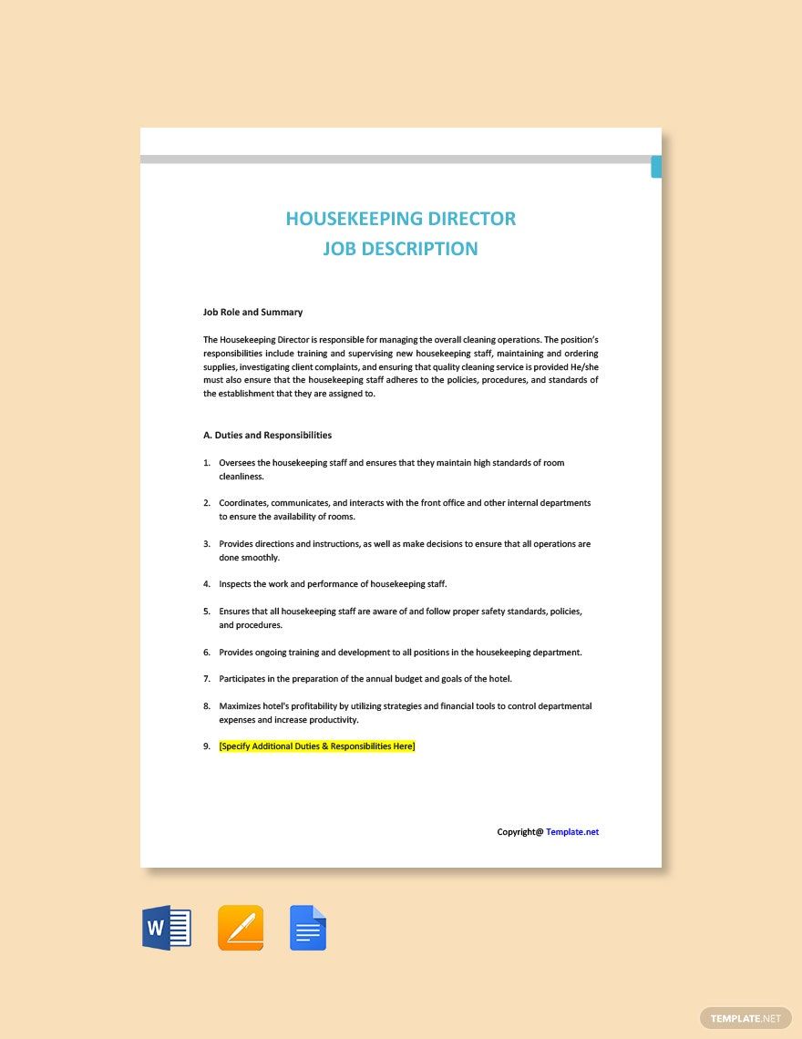 free-housekeeping-job-description-pages-template-download-template