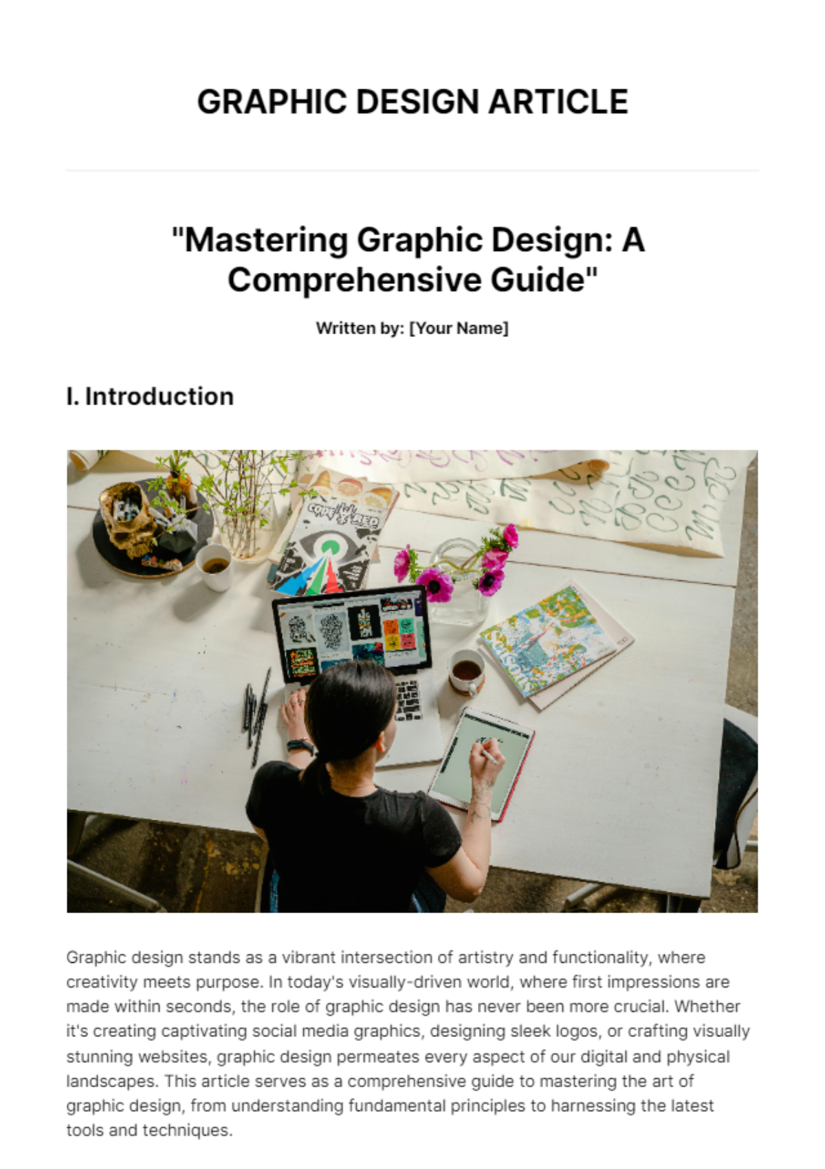 Free Graphic Design Article Template