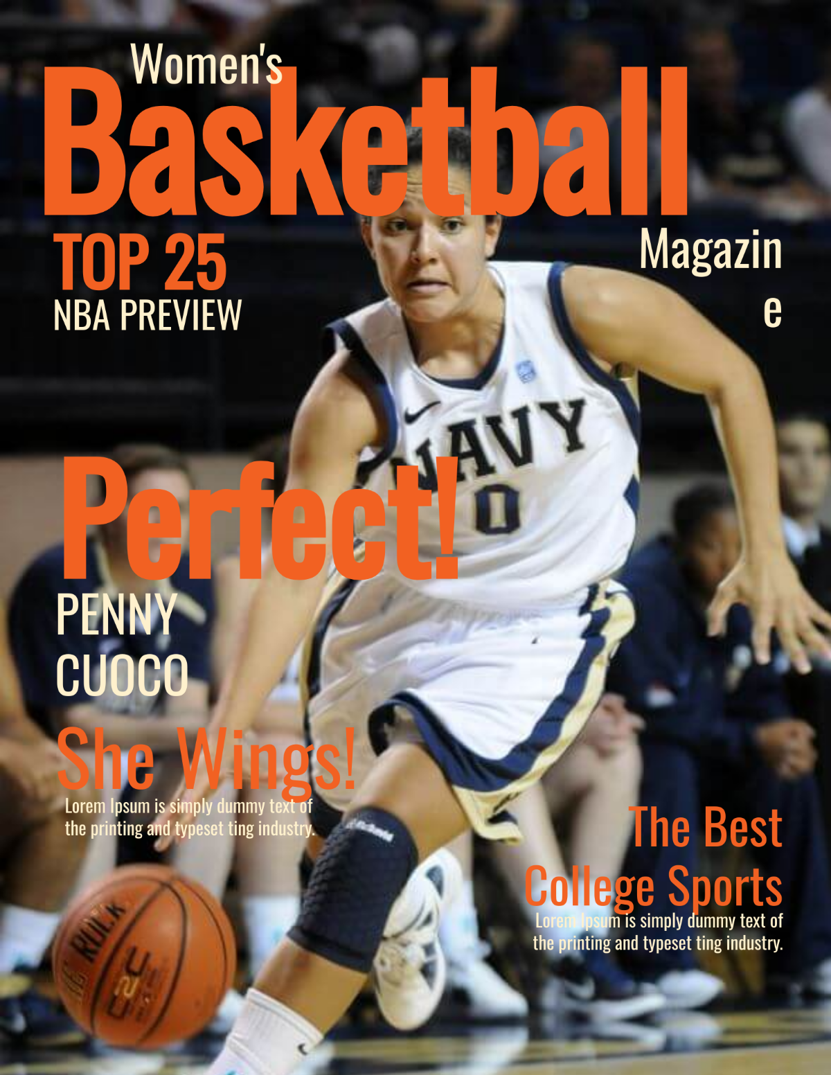 Basketball Magazine Cover Template