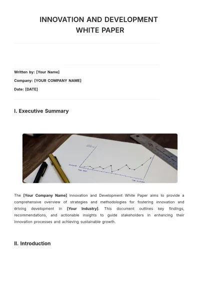 Free Innovation And Development White Paper Template to Edit Online