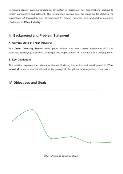 Free Innovation And Development White Paper Template to Edit Online