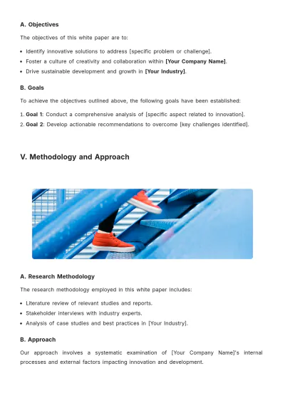 Free Innovation And Development White Paper Template to Edit Online