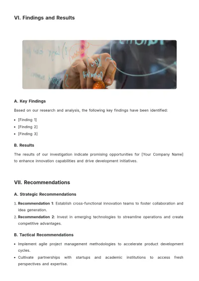 Free Innovation And Development White Paper Template to Edit Online