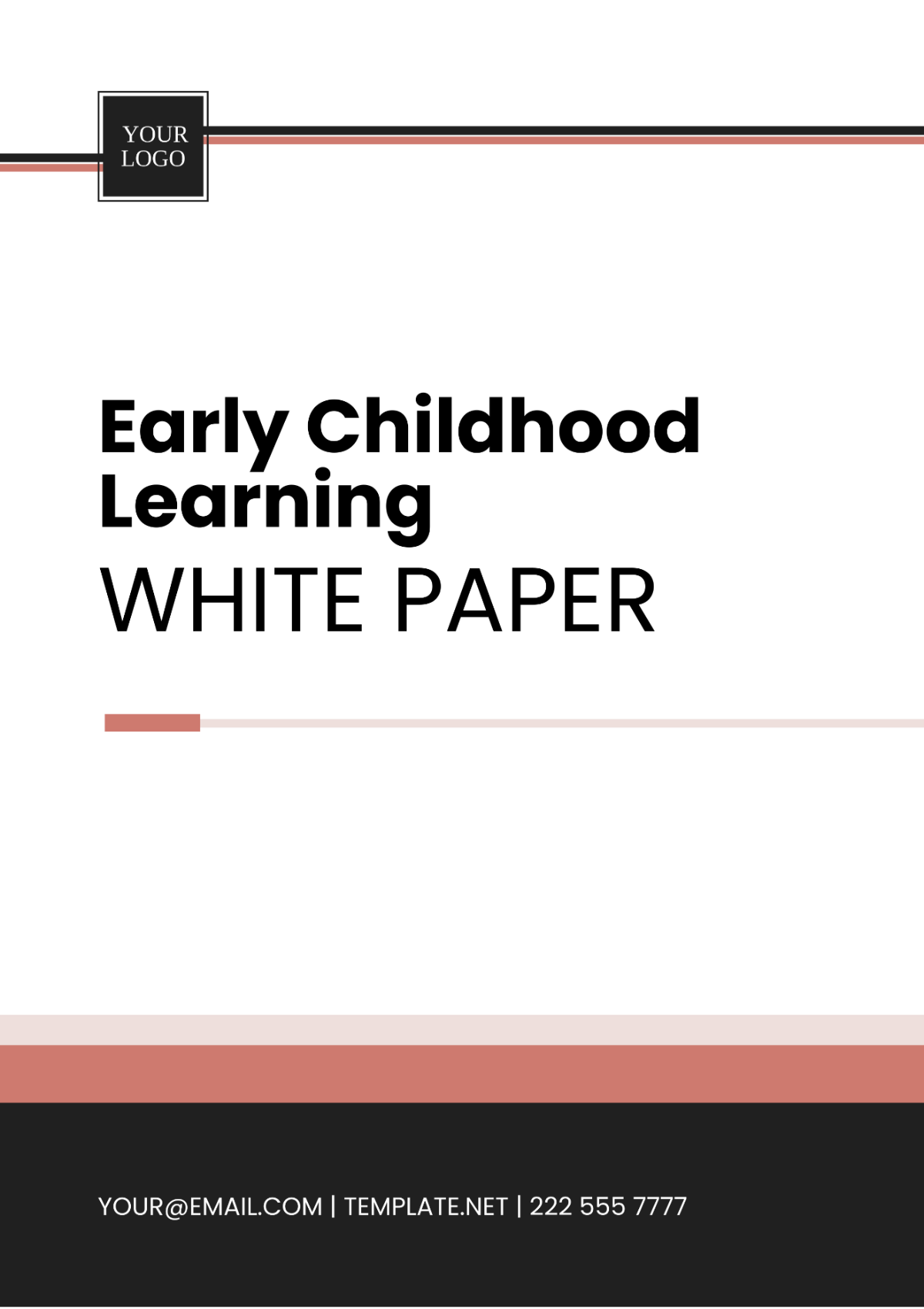 Early Childhood Learning White Paper Template