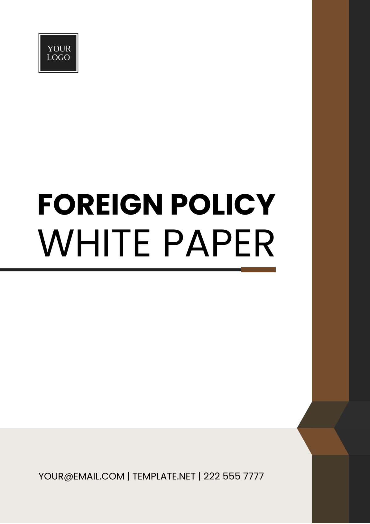 Foreign Policy White Paper Template