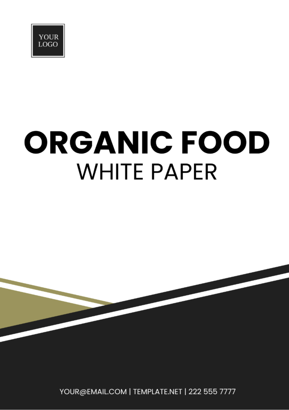 Organic Food White Paper Template