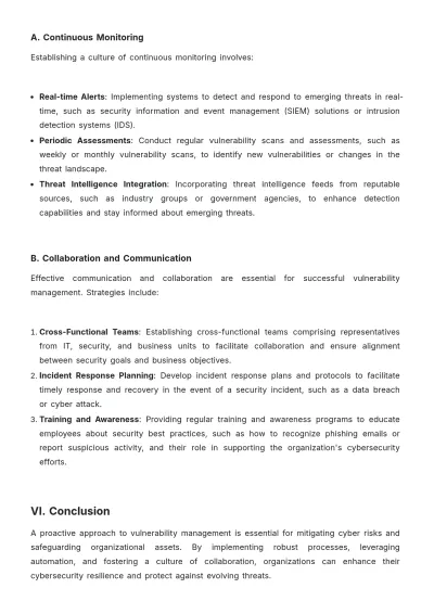 Free Vulnerability Management White Paper Template to Edit Online