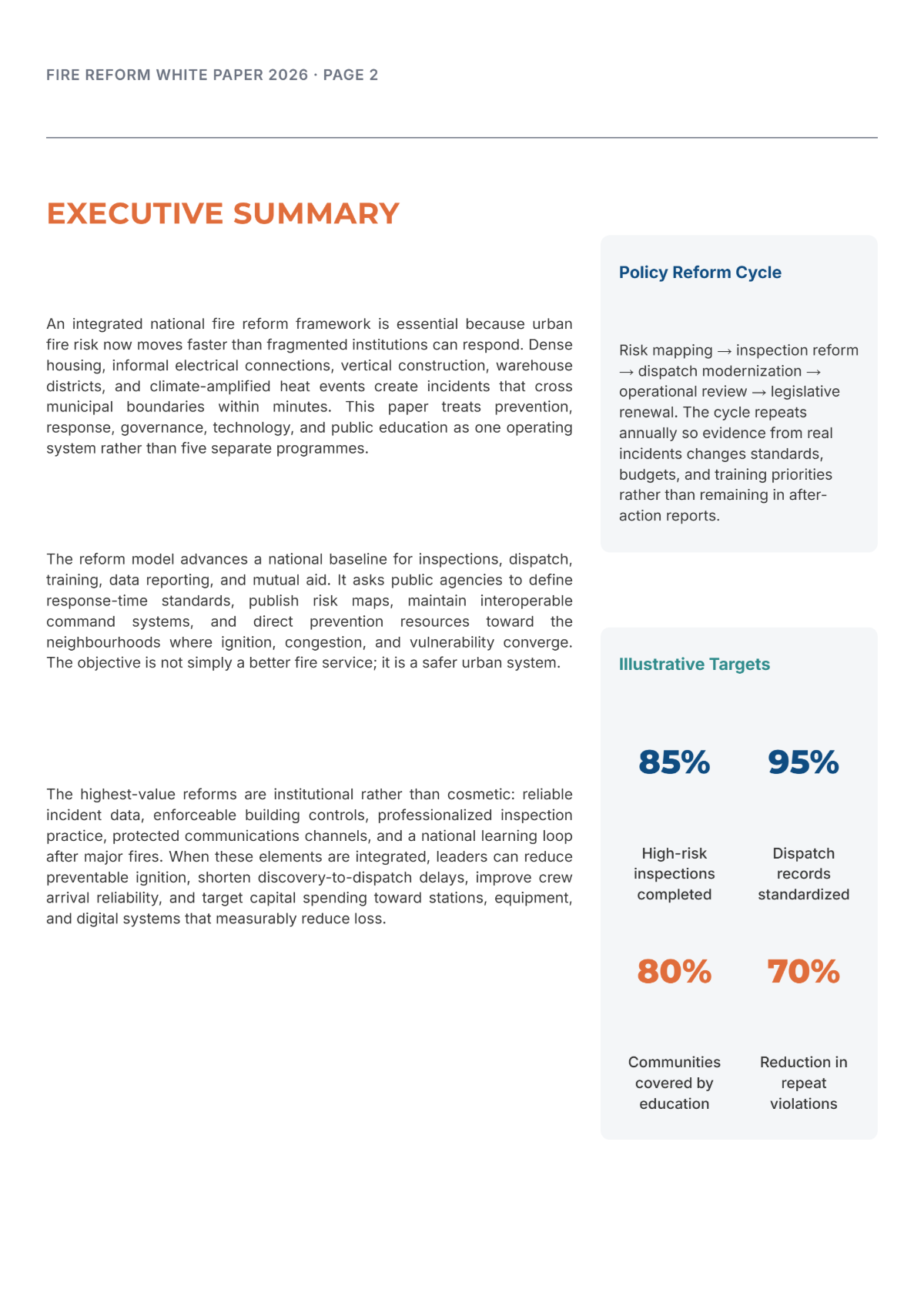 Free Fire Reform White Paper Template to Edit Online