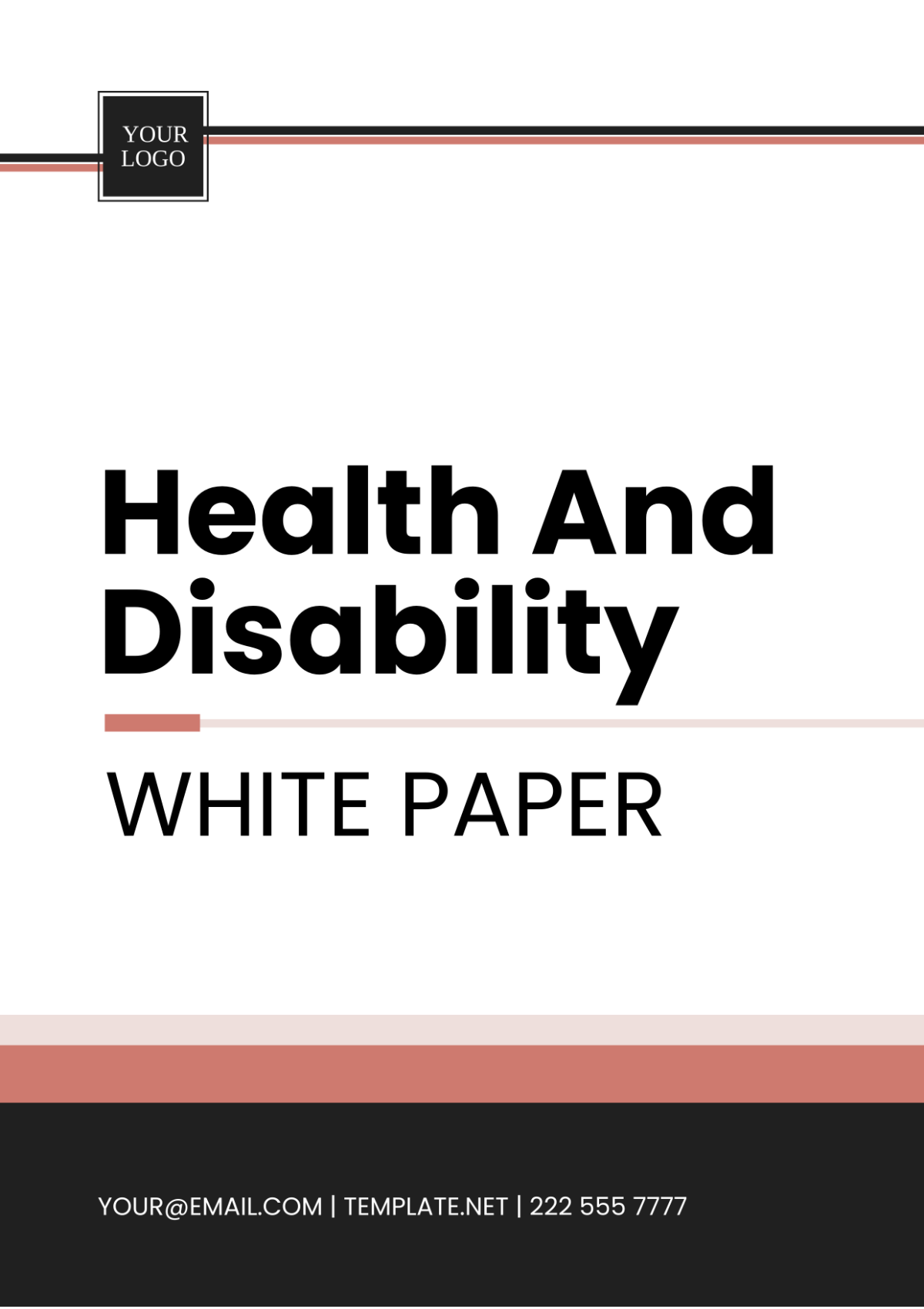 Health And Disability White Paper Template