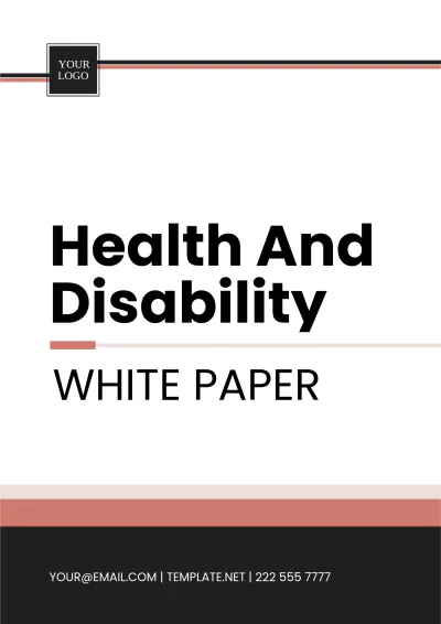 Free Health And Disability White Paper Template to Edit Online